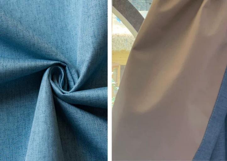 Blackout Door Curtain, Insulating Soundproof Panel, Linen Skylight Curtains for Sun Shade, Front Door Window Curtain (Single Panel)