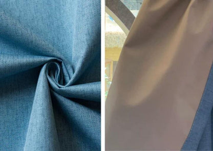 Blackout Door Curtain, Insulating Soundproof Panel, Linen Skylight Curtains for Sun Shade, Front Door Window Curtain (Single Panel)