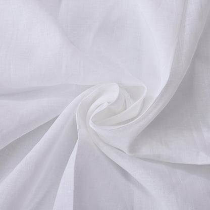 100% Linen Door Curtain, Custom French Door Panel, White Sheer Linen Front Door Window Curtain, Sidelight Curtain (Single Panel)