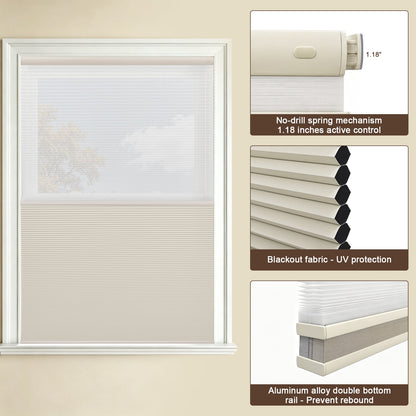 Custom Motorized Day Night Cellular Shades – Smart Double Honeycomb Blinds with Remote Control