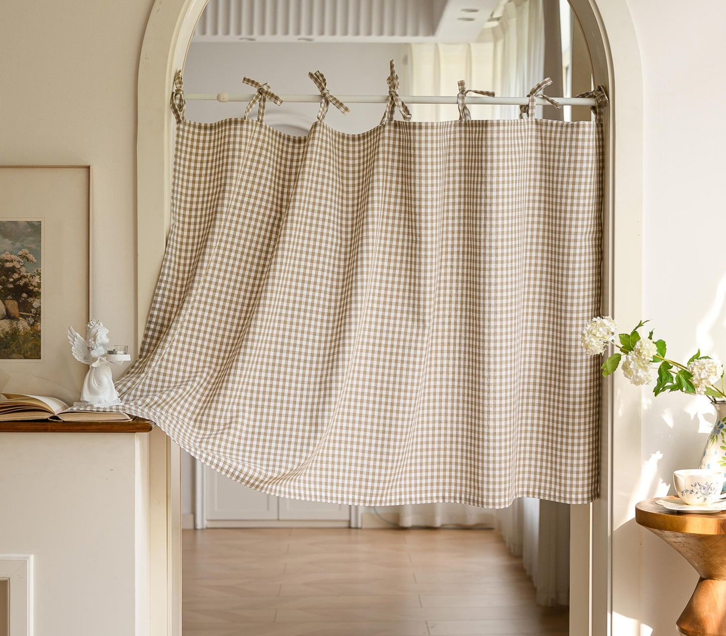 Natural Blend Tie-Top Window Valance - UDreamHome