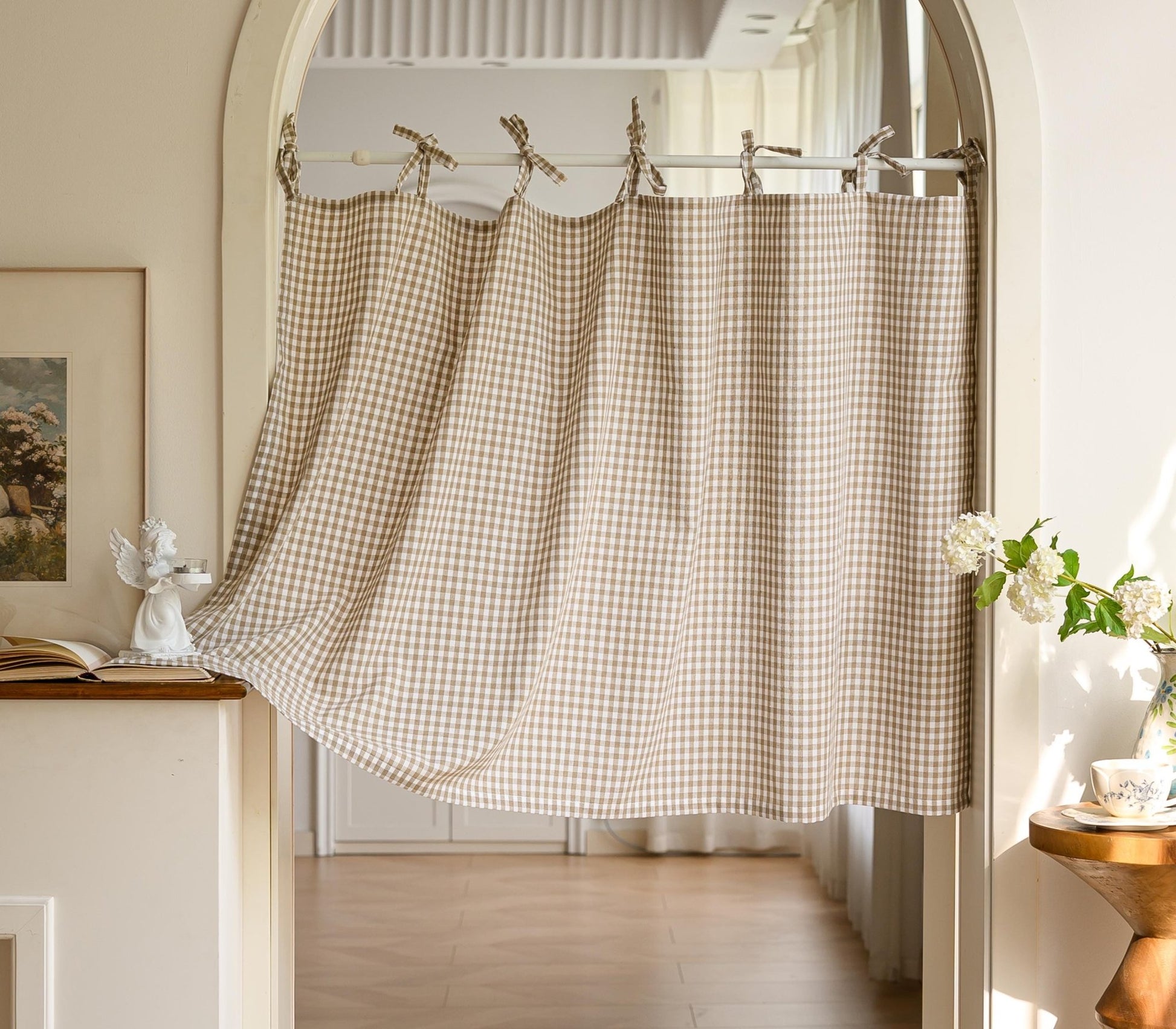 Natural Blend Tie-Top Window Valance - UDreamHome
