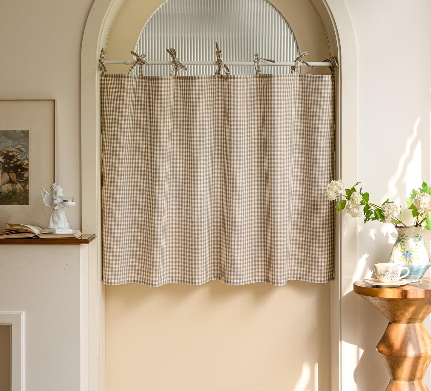 Natural Blend Tie-Top Window Valance - UDreamHome