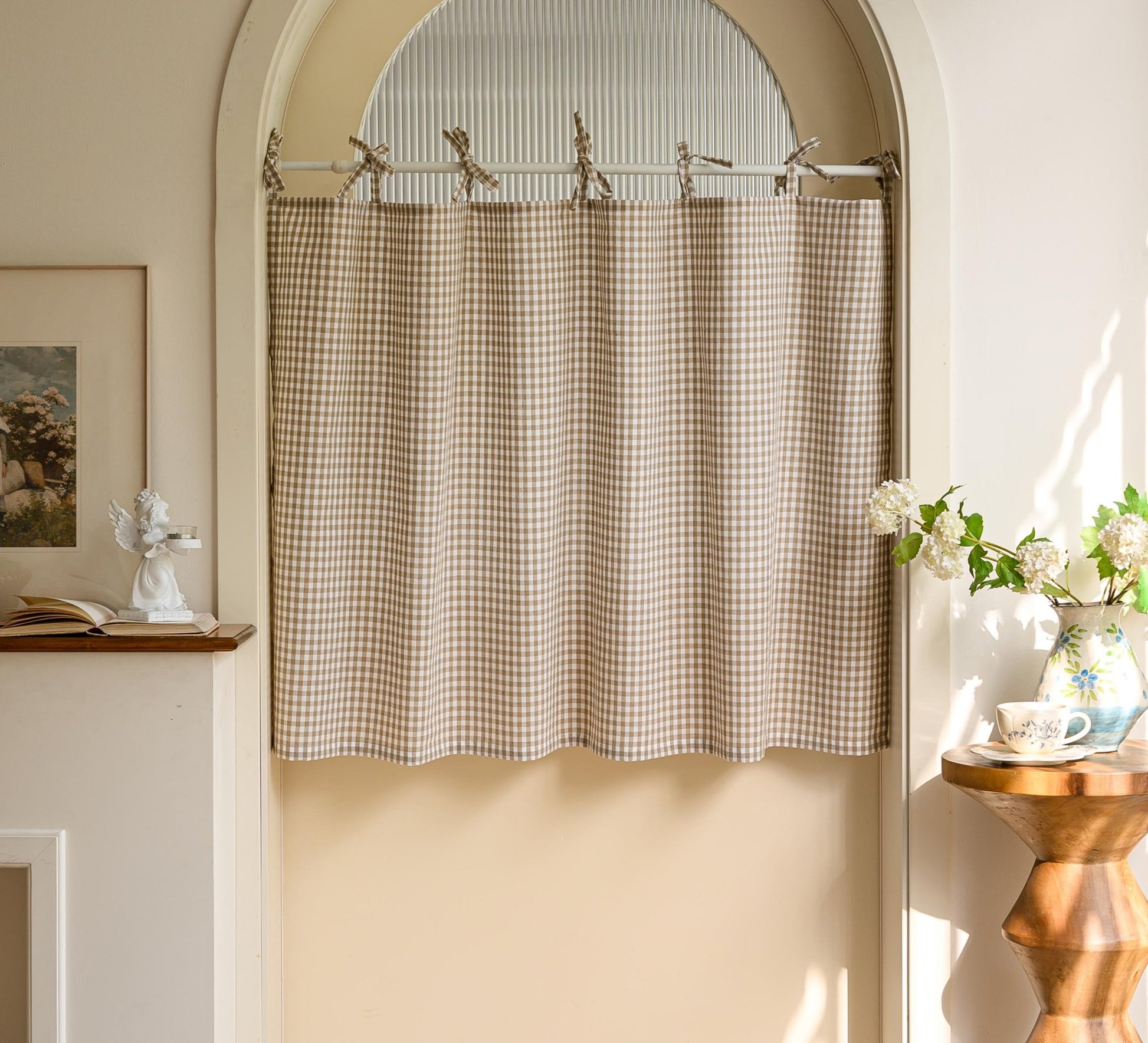 Natural Blend Tie-Top Window Valance - UDreamHome
