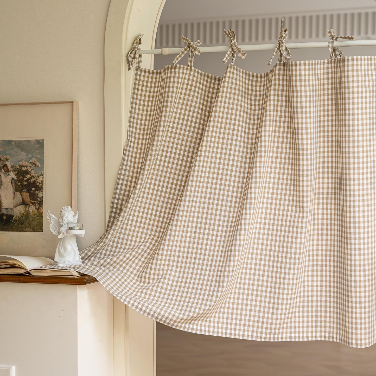 Natural Blend Tie-Top Window Valance - UDreamHome