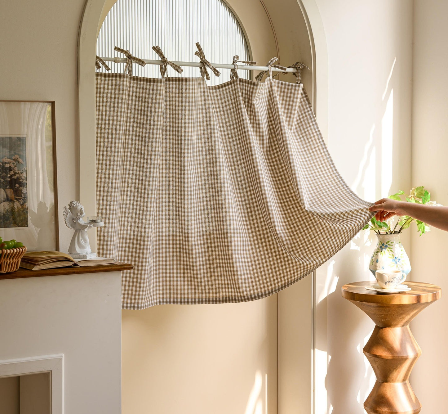 Natural Blend Tie-Top Window Valance - UDreamHome