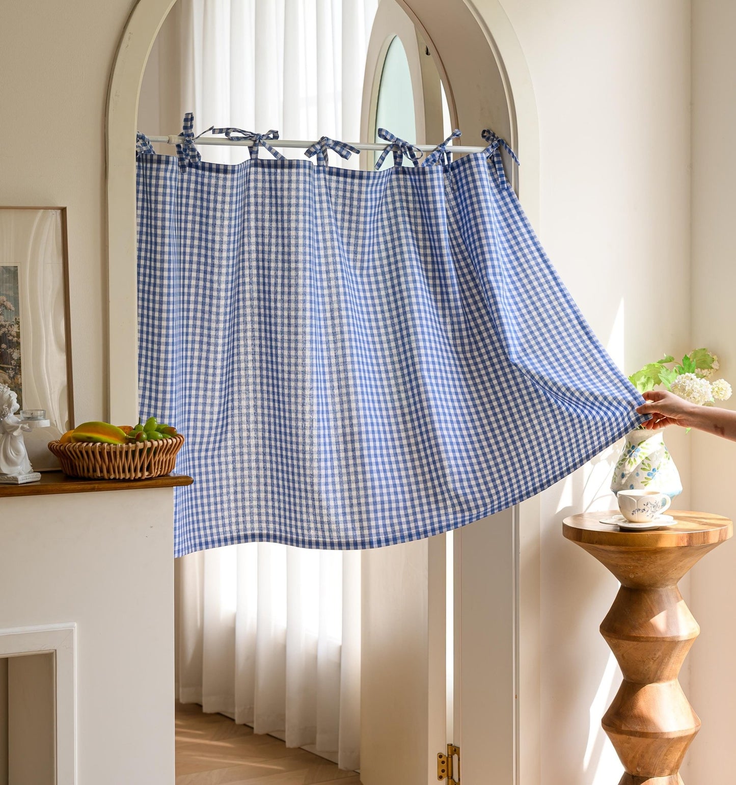 Natural Blend Tie-Top Window Valance - UDreamHome