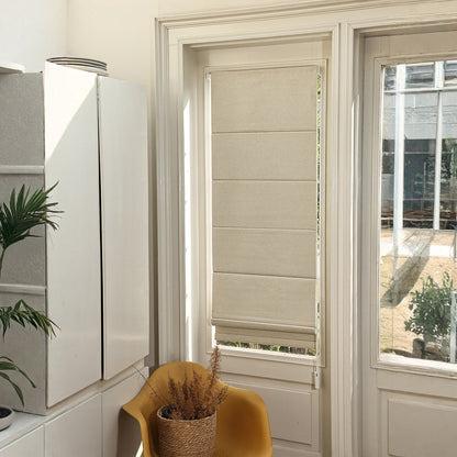 No Drill  100% Blackout Corded Custom Roman Shades For Windows Inside Mount