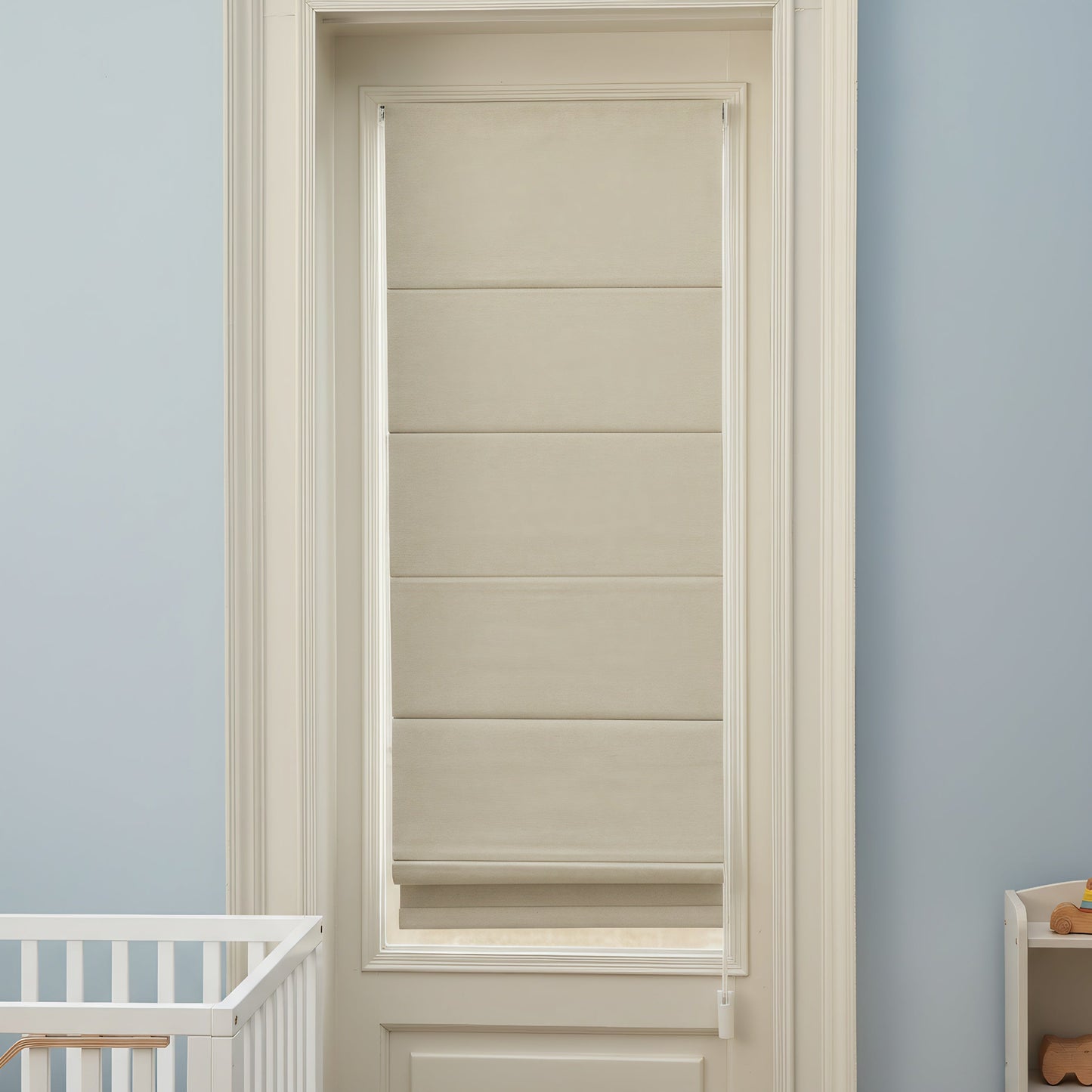 No Drill  100% Blackout Corded Custom Roman Shades For Windows Inside Mount