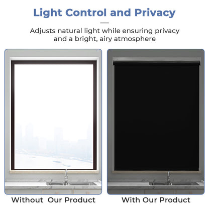 Custom No Drill Cordless Blackout Roller Shades – Waterproof & Thermal Insulated