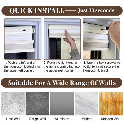 Custom Motorized Day Night Cellular Shades – Smart Double Honeycomb Blinds with Remote Control
