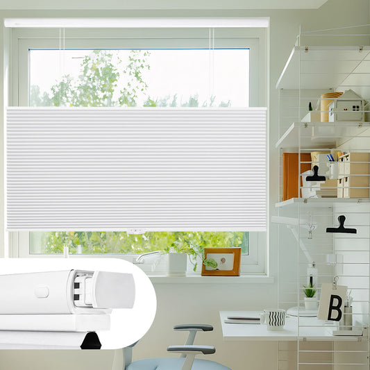Blackout Honeycomb Shades - No Drill Cordless Top Down Bottom Up