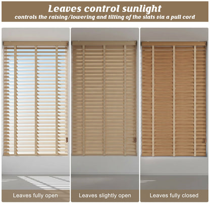 Custom Corded Wood Venetian Blinds | Waterproof Window Blinds for Bathroom, Kitchen & Office
