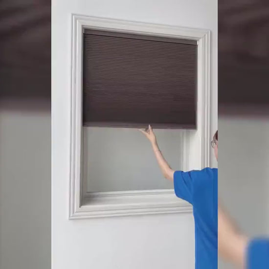 Custom No Punching Cellular Cordless Blinds for Windows and Doors, Bottom Up Roman Shades, Custom-Cut Honeycomb Insulating Blinds