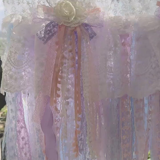 Vintage Beautiful Pink Blue Purple Lace Curtains Valance, Colorful Lace Fabric Farmhouse Country Kitchen Curtains, Shabby Chic Cafe Curtains