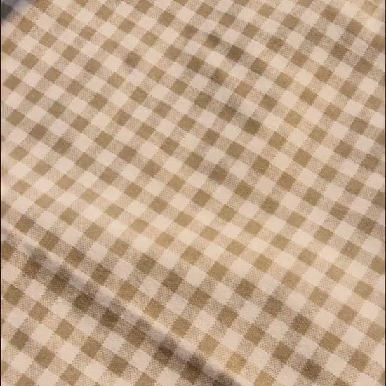 Green Plaid Cotton Linen Noren Curtain: Japanese Doorway Drape