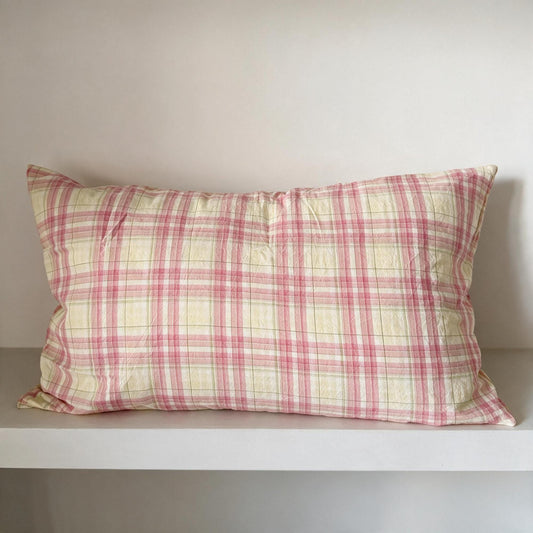 Ruffled Washed Cotton Pillow Cover with Zipper Closure - UDreamHome