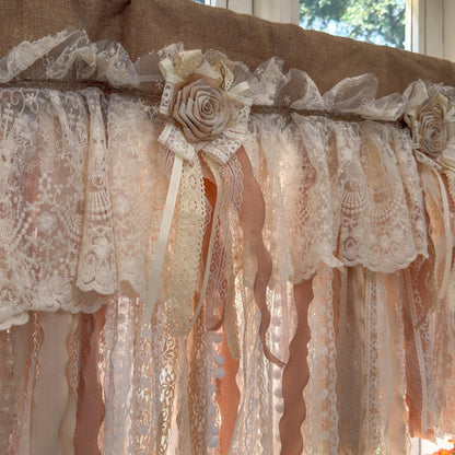 Rustic Handmade Burlap Window Valance - UDreamHome