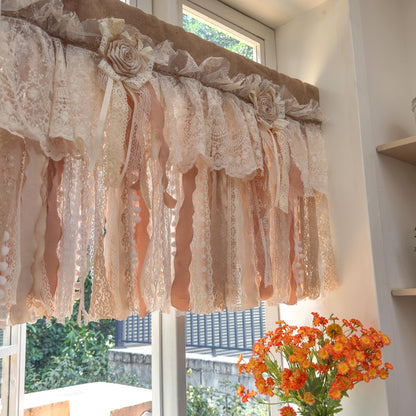 Rustic Handmade Burlap Window Valance - UDreamHome