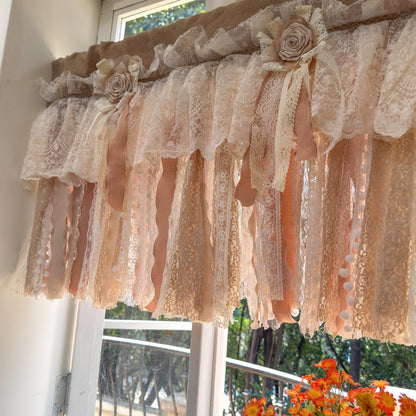 Rustic Handmade Burlap Window Valance - UDreamHome