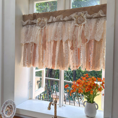 Rustic Handmade Burlap Window Valance - UDreamHome