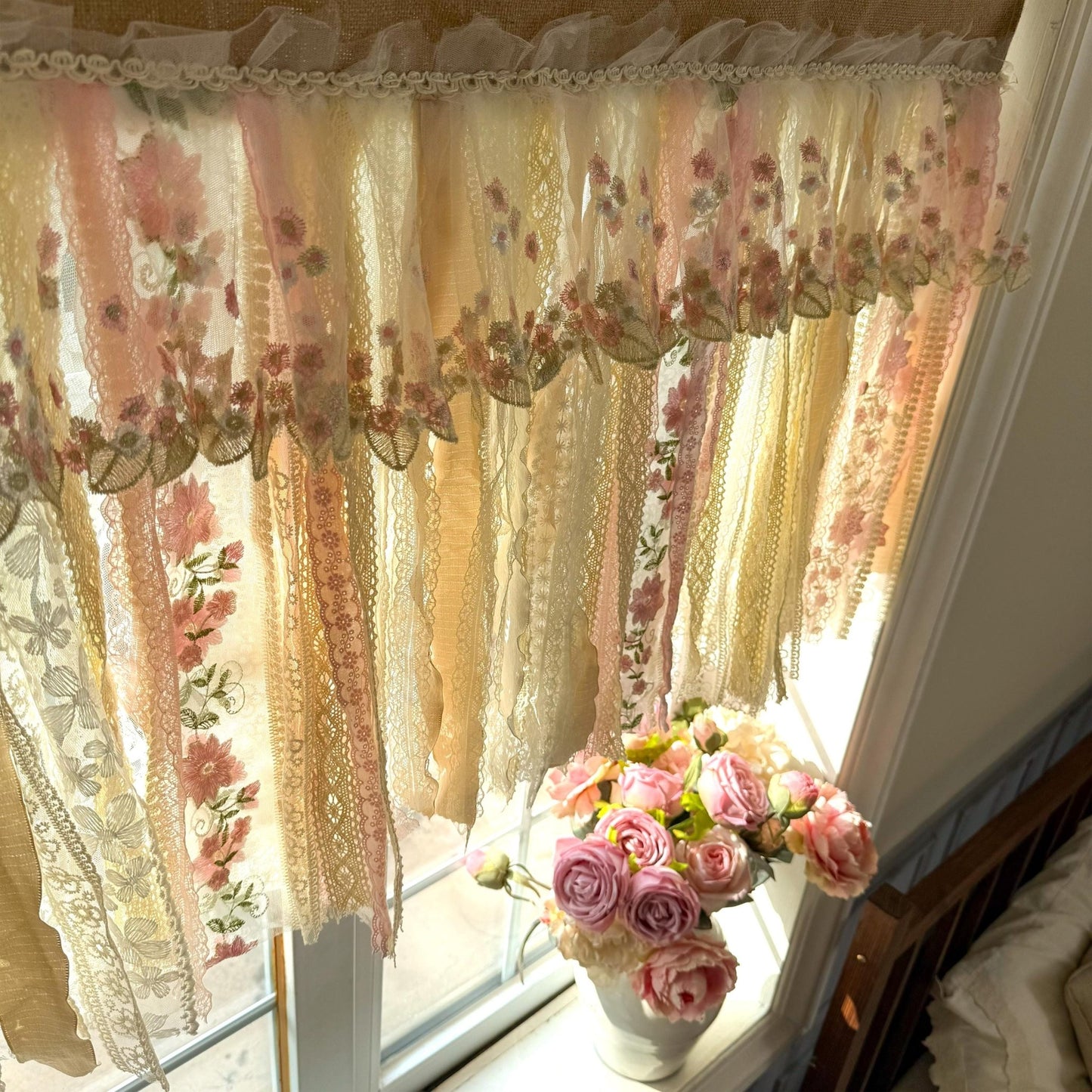 Rustic Shabby Chic Boho Window Curtain Valance - UDreamHome