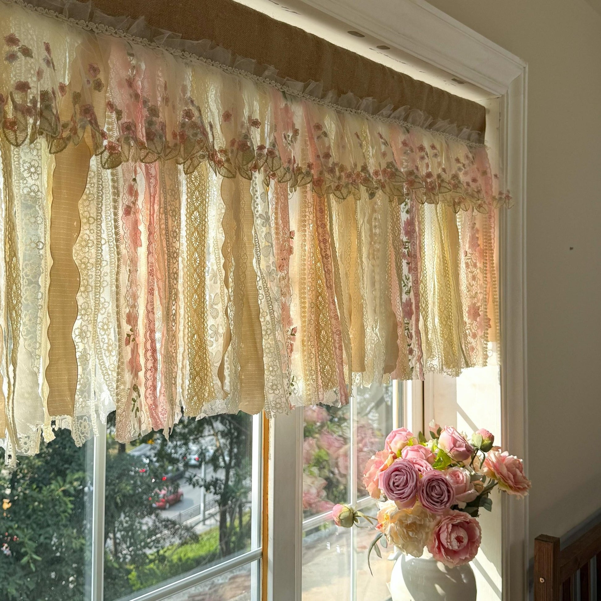 Rustic Shabby Chic Boho Window Curtain Valance - UDreamHome