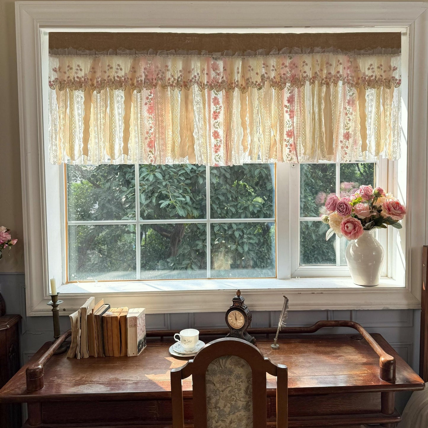 Rustic Shabby Chic Boho Window Curtain Valance - UDreamHome