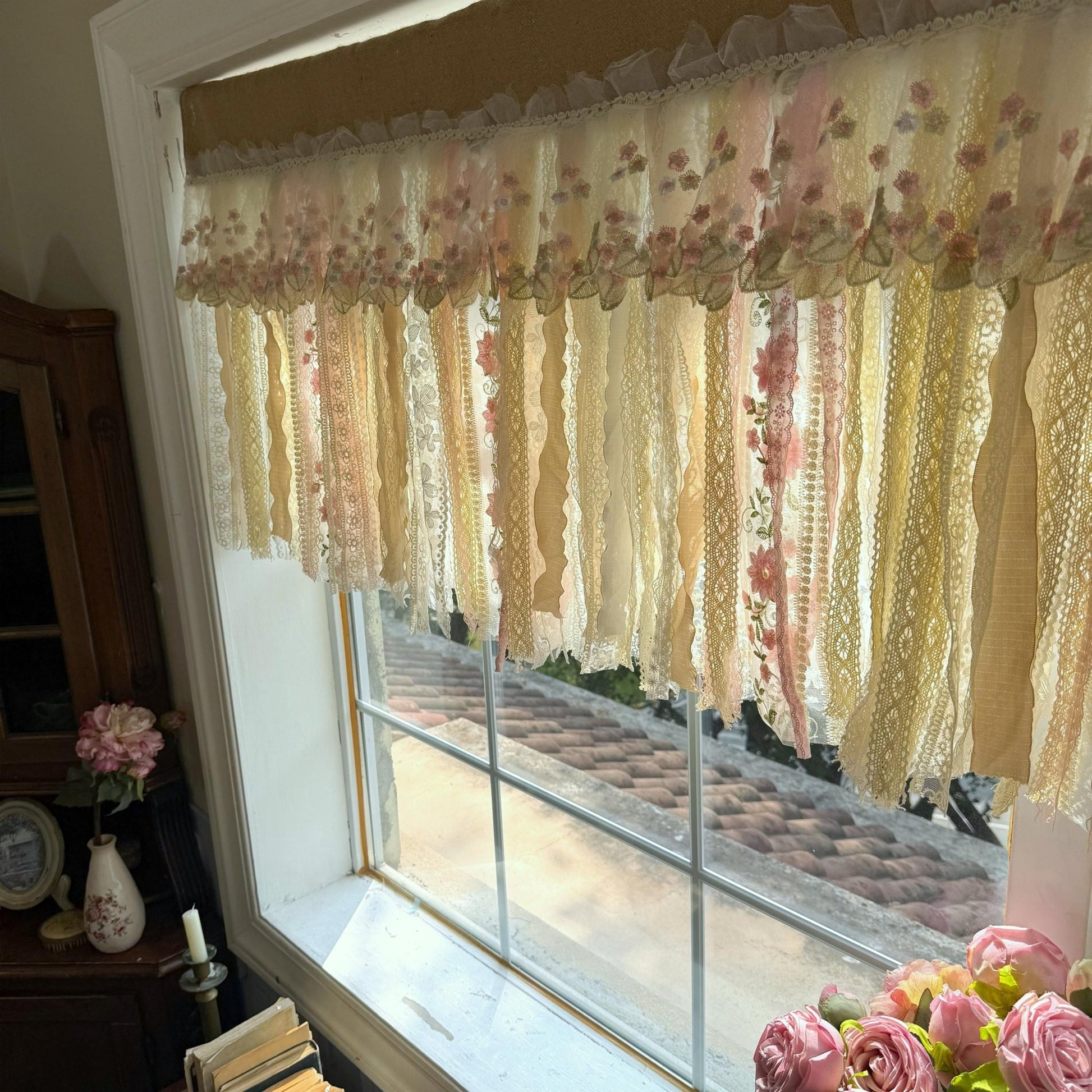 Rustic Shabby Chic Boho Window Curtain Valance - UDreamHome