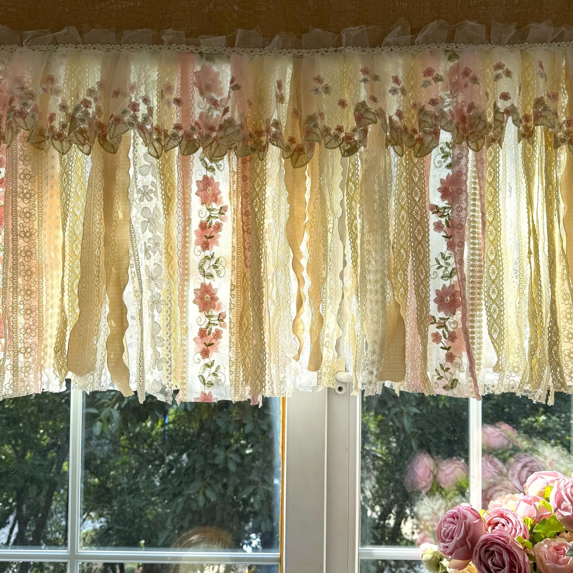 Rustic Shabby Chic Boho Window Curtain Valance - UDreamHome