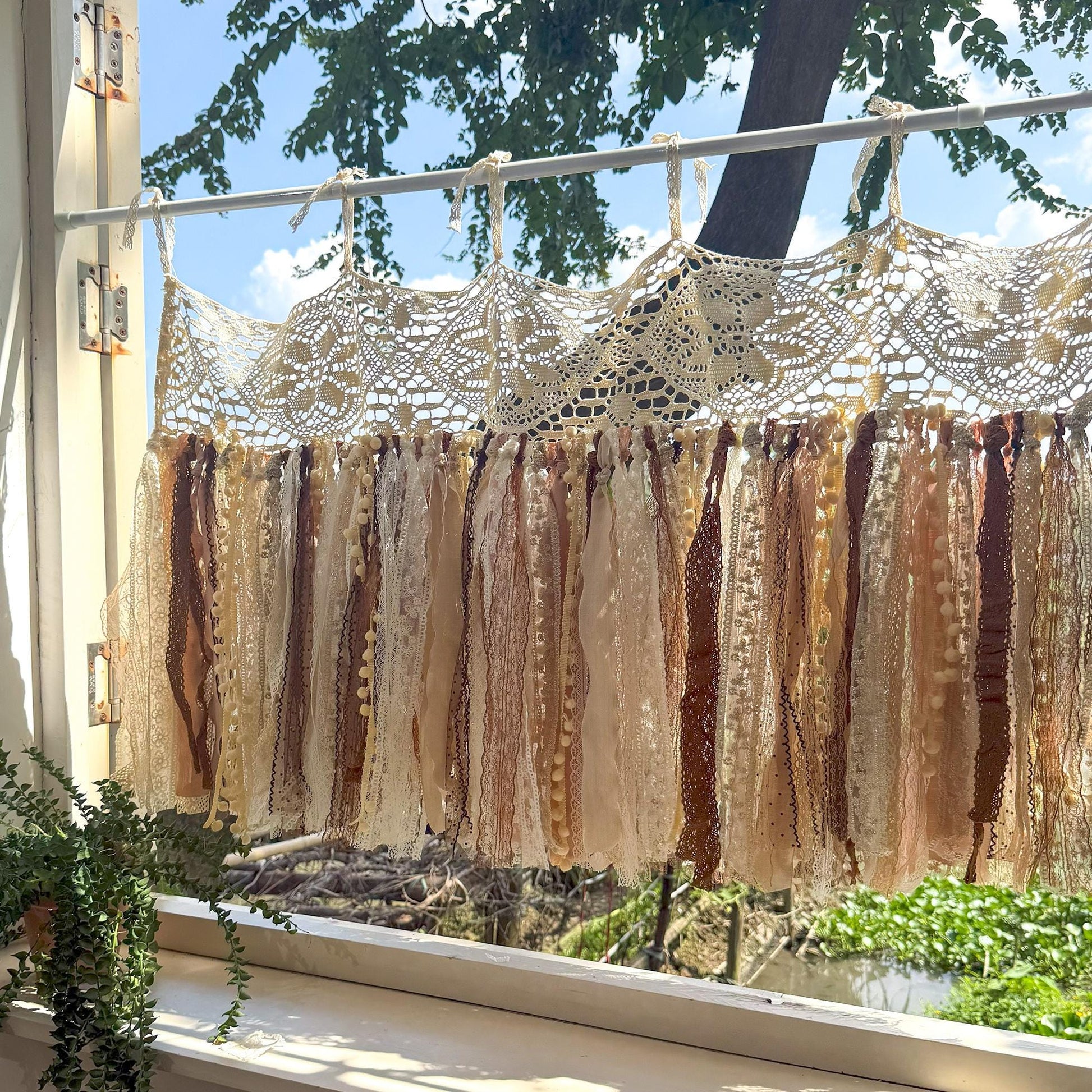 Rustic Shabby Chic Boho Window Curtains Valance - UDreamHome