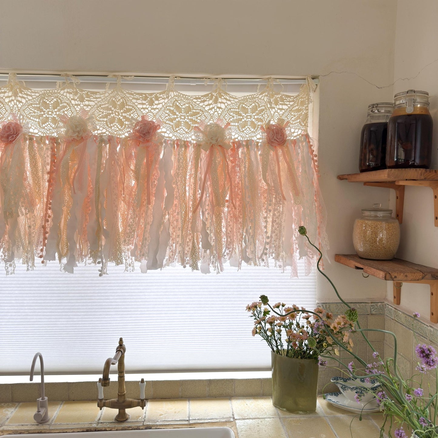 Rustic Shabby Chic Boho Window Curtains Valance - UDreamHome