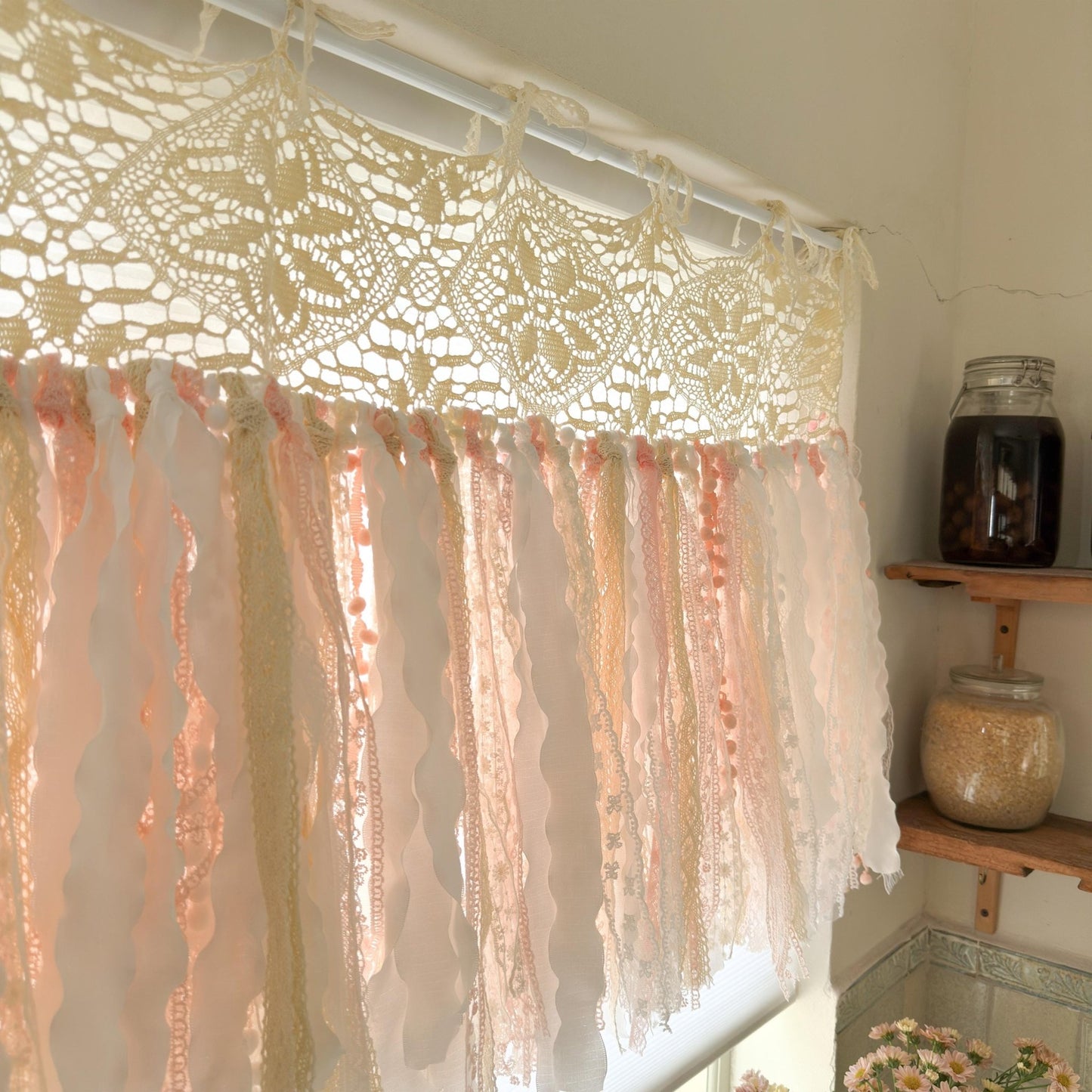 Rustic Shabby Chic Boho Window Curtains Valance - UDreamHome