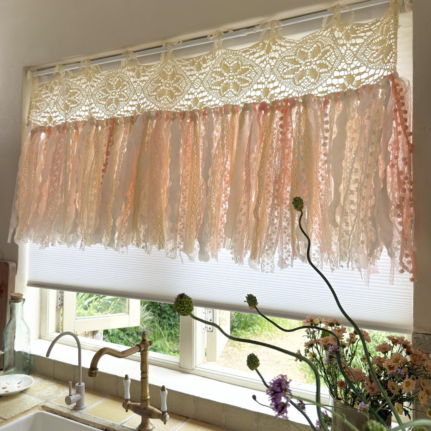 Rustic Shabby Chic Boho Window Curtains Valance - UDreamHome