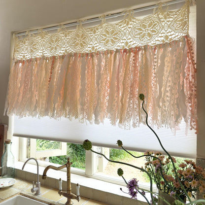 Rustic Shabby Chic Boho Window Curtains Valance - UDreamHome