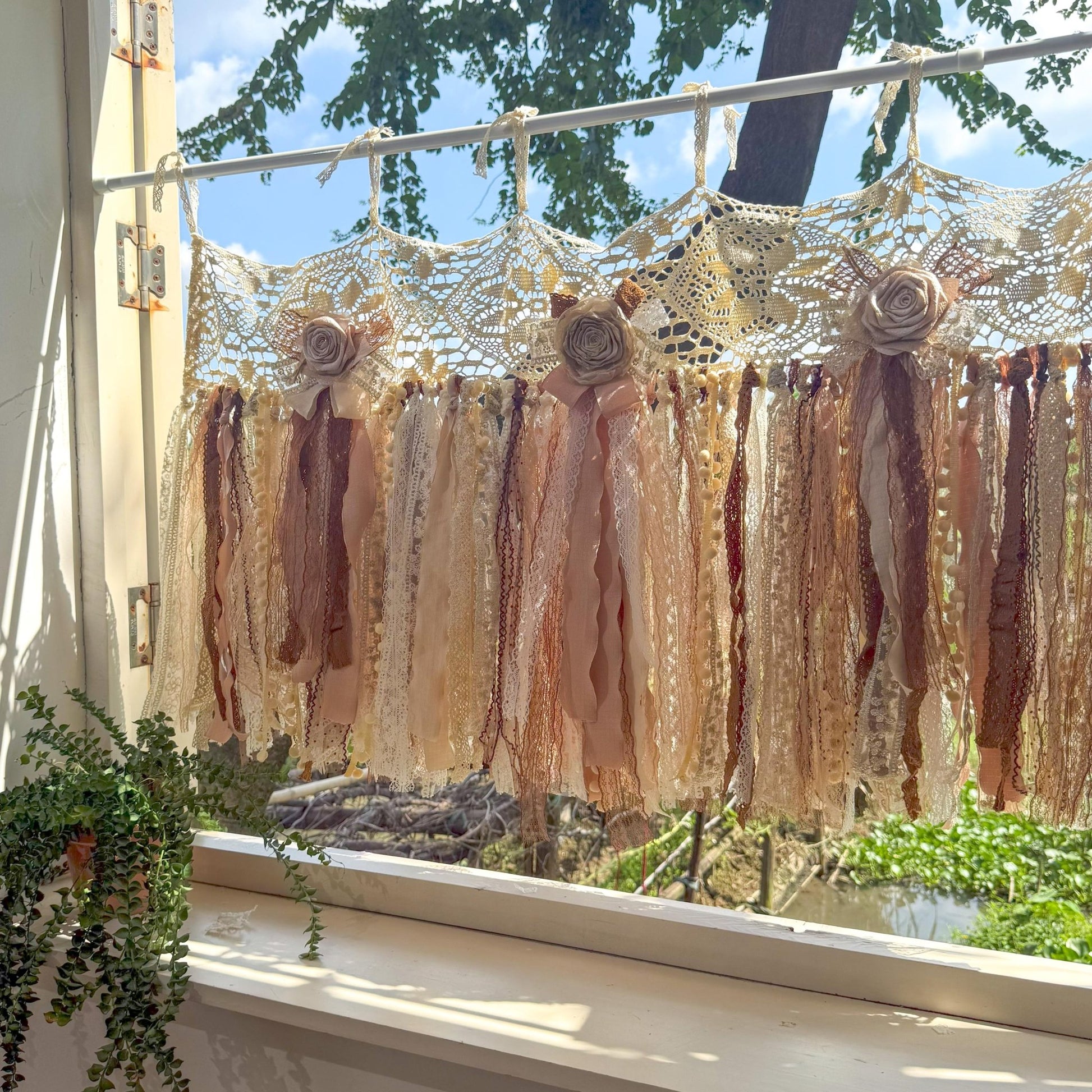 Rustic Shabby Chic Boho Window Curtains Valance - UDreamHome