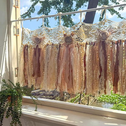 Rustic Shabby Chic Boho Window Curtains Valance - UDreamHome