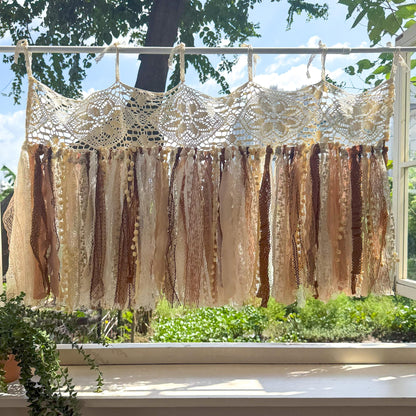 Rustic Shabby Chic Boho Window Curtains Valance - UDreamHome