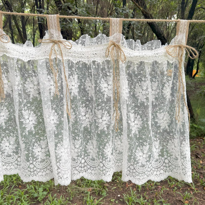 Rustic Shabby Chic Victorian Style Window Curtains Valance - UDreamHome