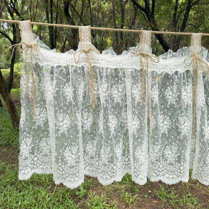 Rustic Shabby Chic Victorian Style Window Curtains Valance - UDreamHome