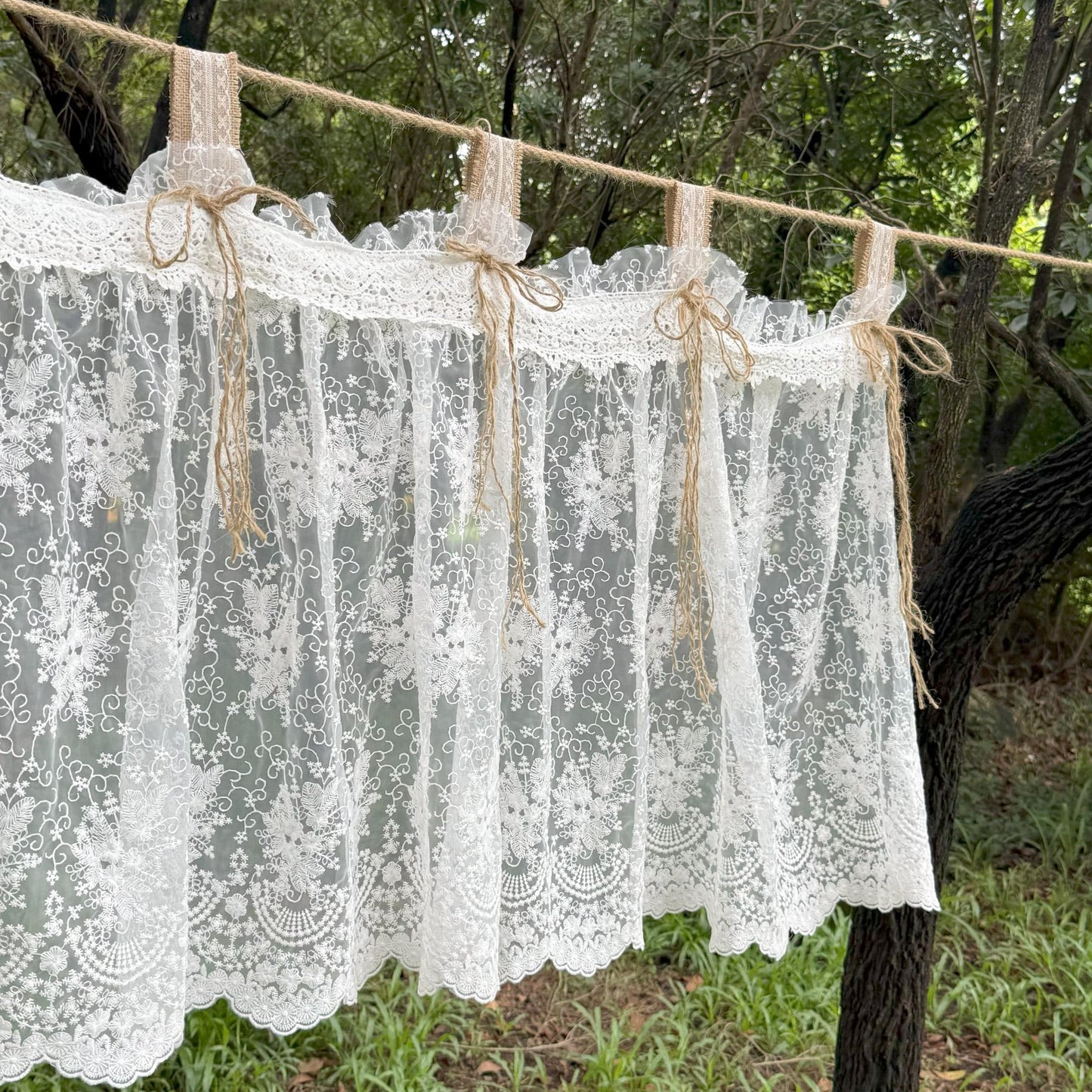Rustic Shabby Chic Victorian Style Window Curtains Valance - UDreamHome