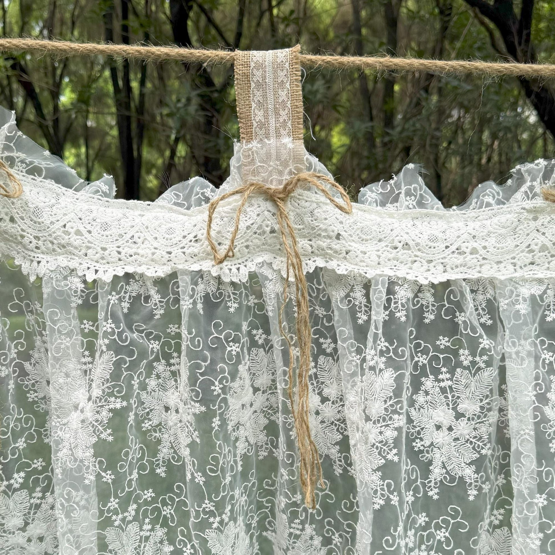 Rustic Shabby Chic Victorian Style Window Curtains Valance - UDreamHome