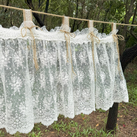 Rustic Shabby Chic Victorian Style Window Curtains Valance - UDreamHome