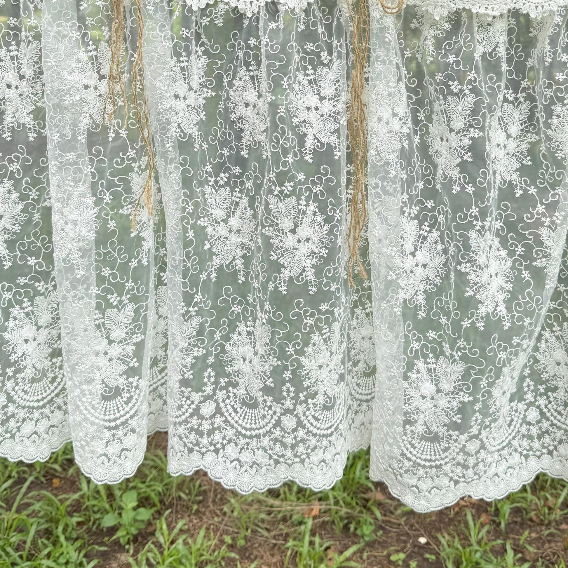 Rustic Shabby Chic Victorian Style Window Curtains Valance - UDreamHome
