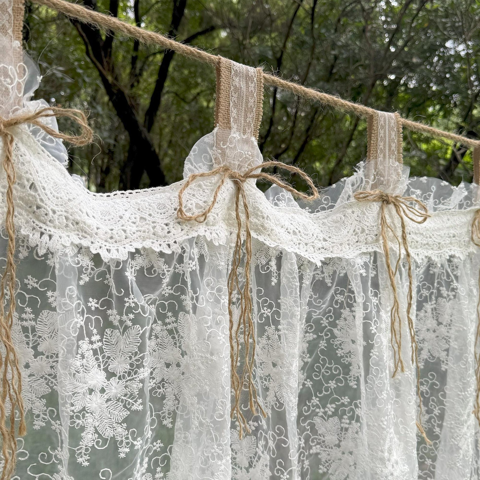 Rustic Shabby Chic Victorian Style Window Curtains Valance - UDreamHome