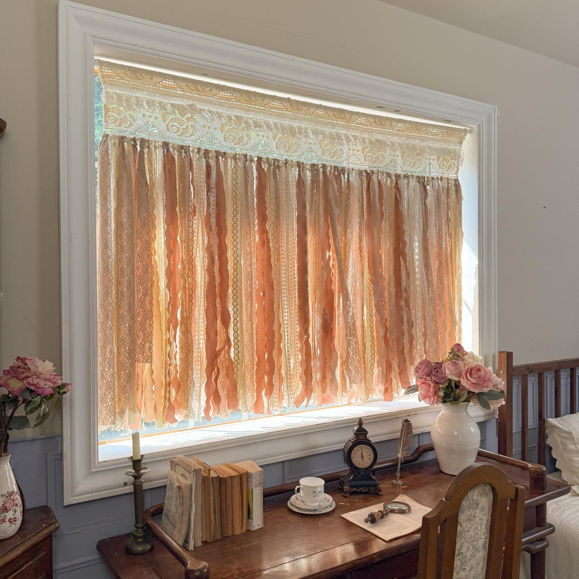 Shabby Chic Cottage Core Lace Curtain - UDreamHome
