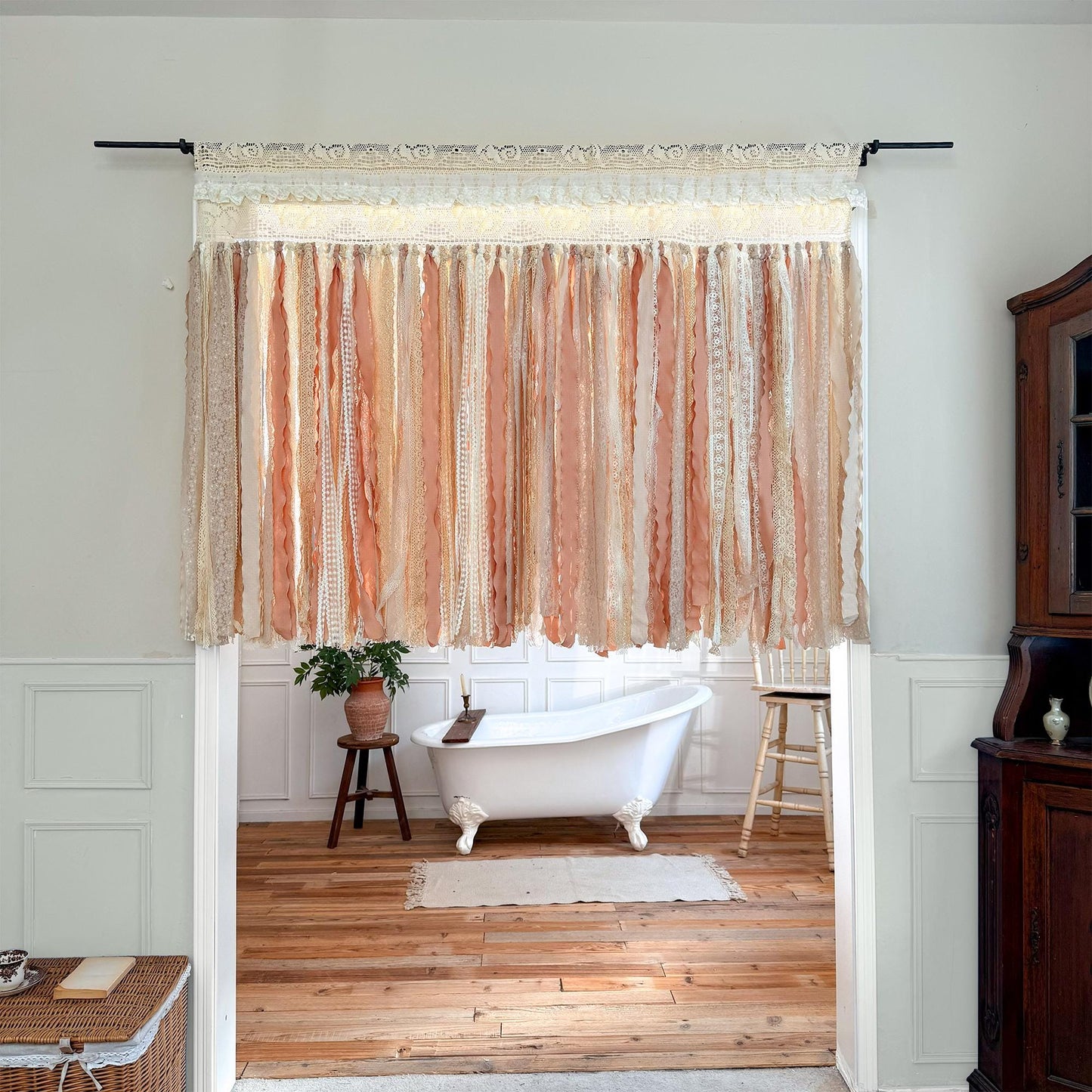 Shabby Chic Cottage Core Lace Curtain - UDreamHome