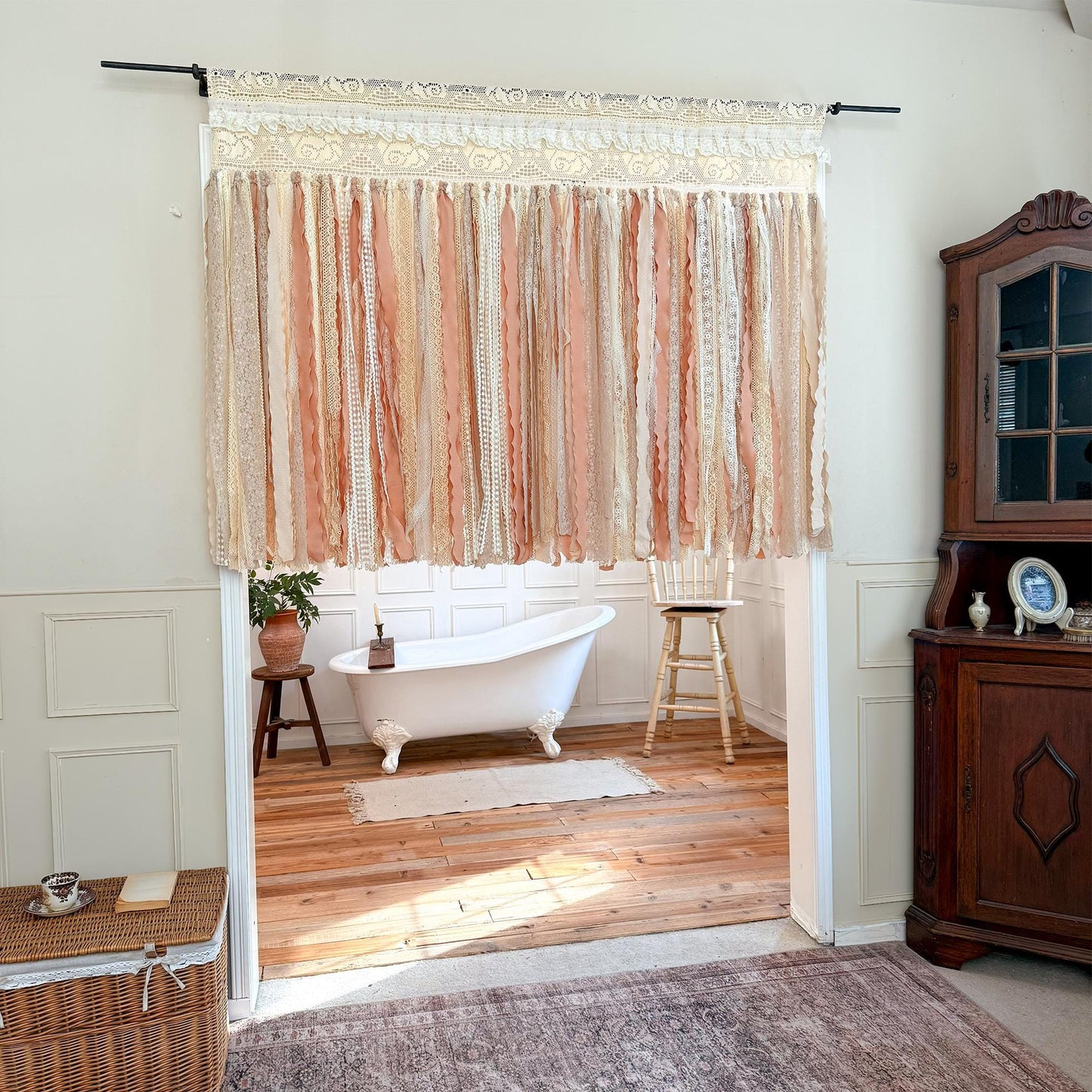 Shabby Chic Cottage Core Lace Curtain - UDreamHome