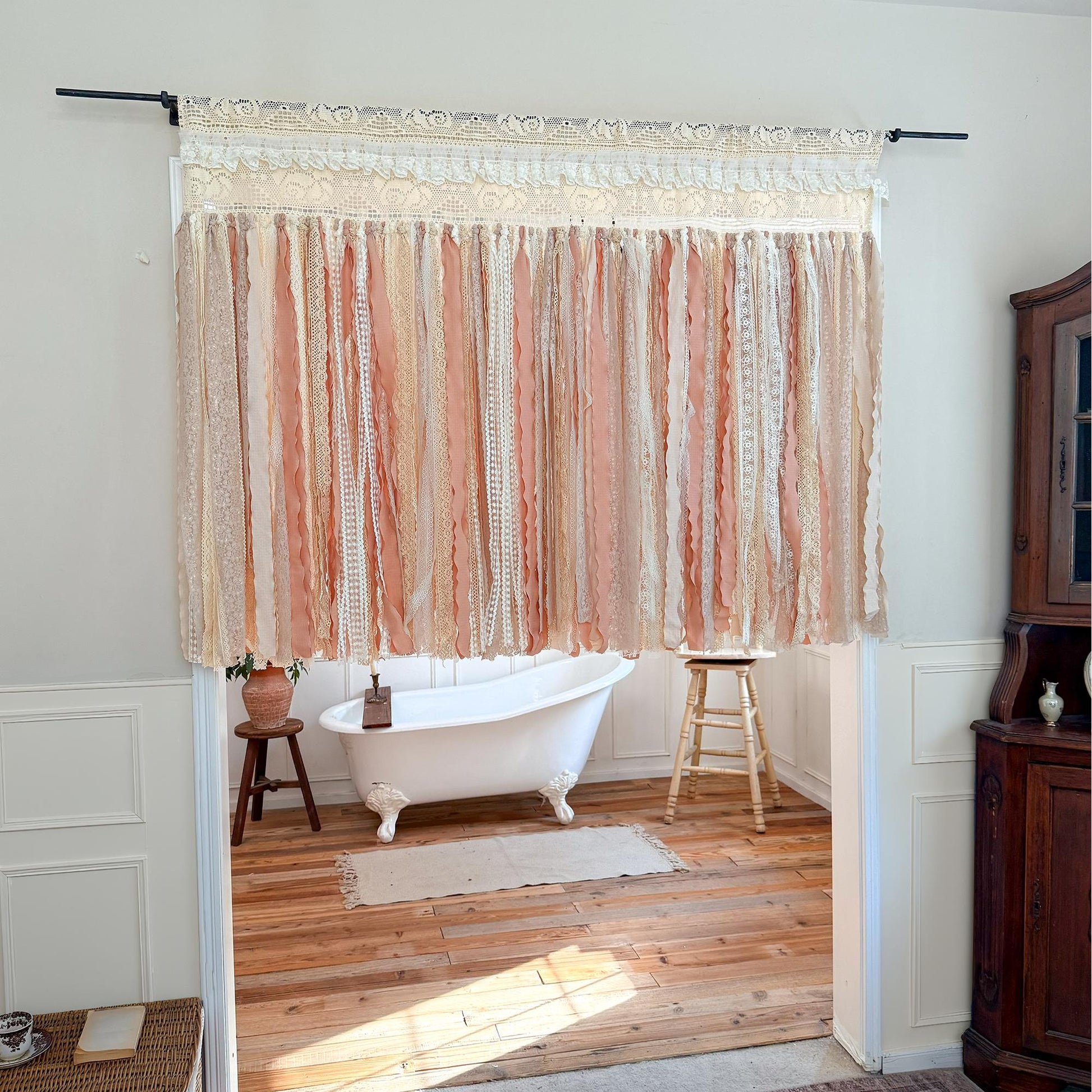 Shabby Chic Cottage Core Lace Curtain - UDreamHome