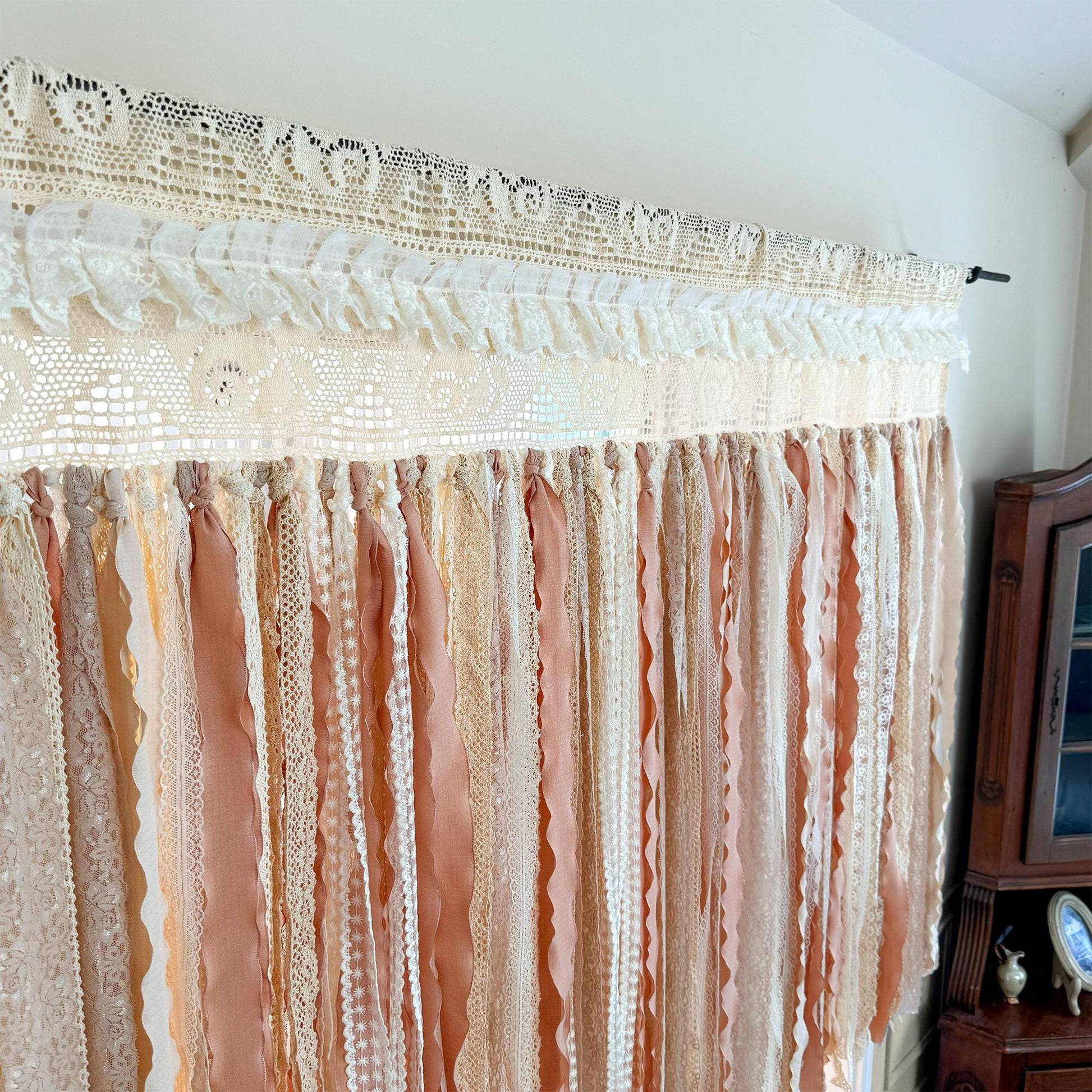 Shabby Chic Cottage Core Lace Curtain - UDreamHome